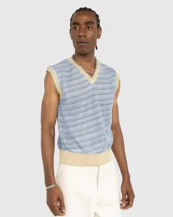 Strikket Vest Tegneserie Statisk Stribe