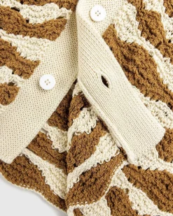 Strikskjorte Raffia Brun