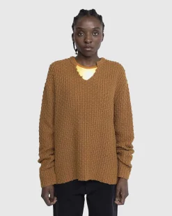 Strik V-Hals Sweater Cedertrae