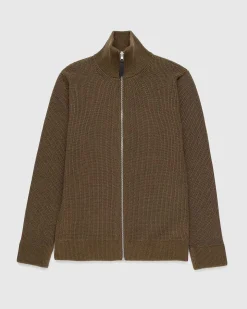 Strik Zip-Up Cardigan Brun