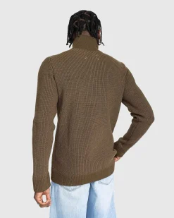 Strik Zip-Up Cardigan Brun