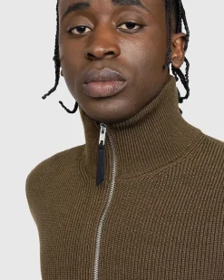 Strik Zip-Up Cardigan Brun