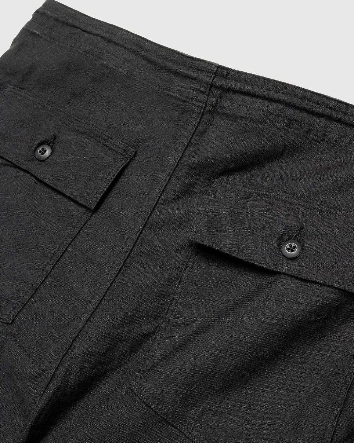 String Fatigue Pant Back Sateen Black
