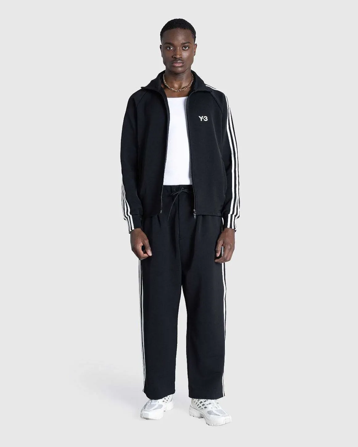 3 Stripes Track Top Sort/Hvid