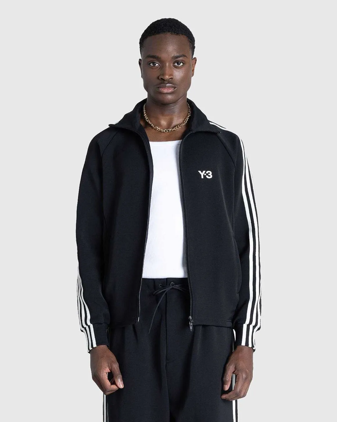 3 Stripes Track Top Sort/Hvid