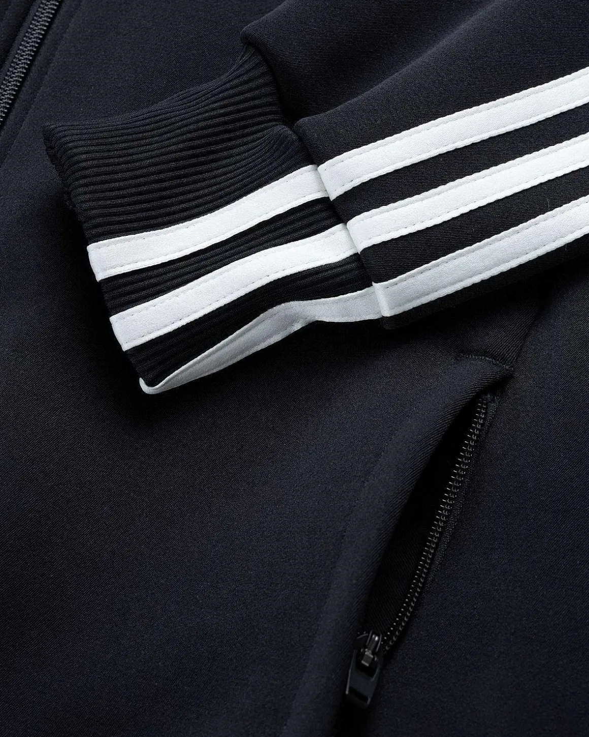 3 Stripes Track Top Sort/Hvid