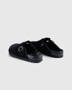 Suede Clog Sandal Taupe