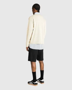 Super Hard Twist Rib Strik Boat Neck Pullover Ivory