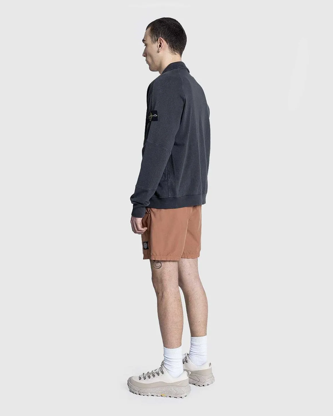 Sweatshirt Med Fuld Lynlas Charcoal