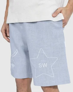 Sw Linen Gym Shorts Lysebla