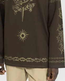 Tattoo Safe Sex Sweatshirt Morkebrun