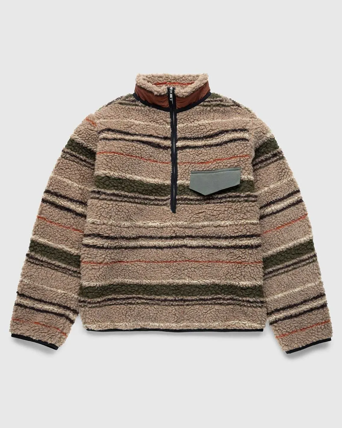Thjorsar Stribet Pullover Brun