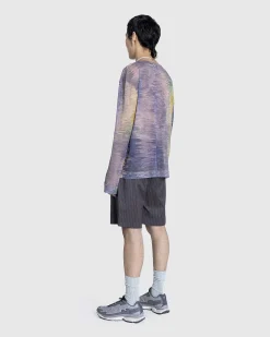 Tola Skjorte Lilla Pastel Strokes Print