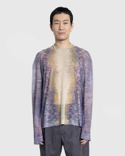 Tola Skjorte Lilla Pastel Strokes Print