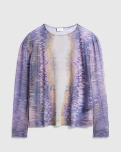 Tola Skjorte Lilla Pastel Strokes Print