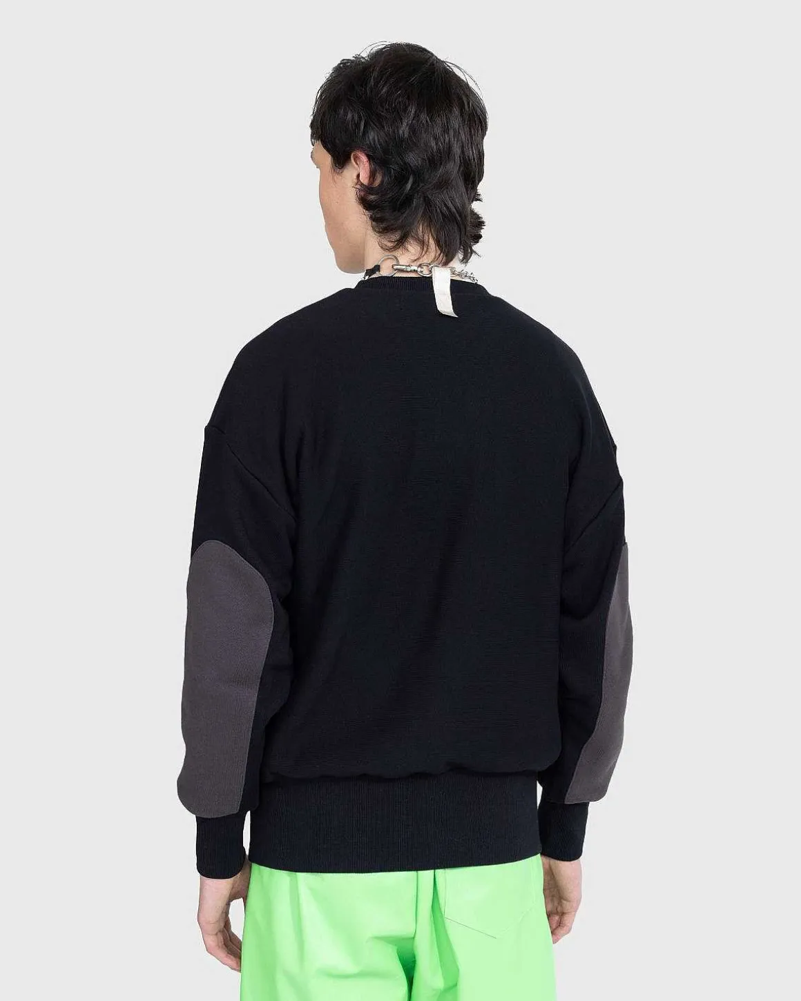 Tri-Tone Sweatshirt Med Rund Hals