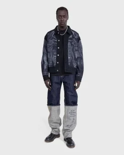 Trompe L'Oeil Denimjakke Sort