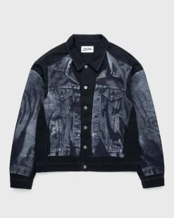 Trompe L'Oeil Denimjakke Sort