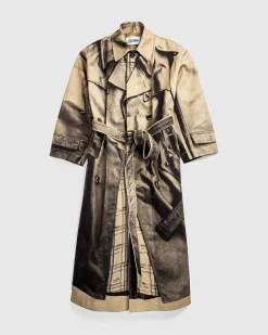 Trompe L'Oeil Trench Coat Sand/Sort
