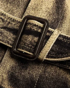 Trompe L'Oeil Trench Coat Sand/Sort
