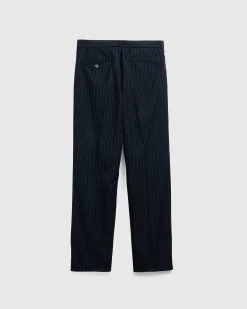 Tropical Suiting Bukser Navy Stribet