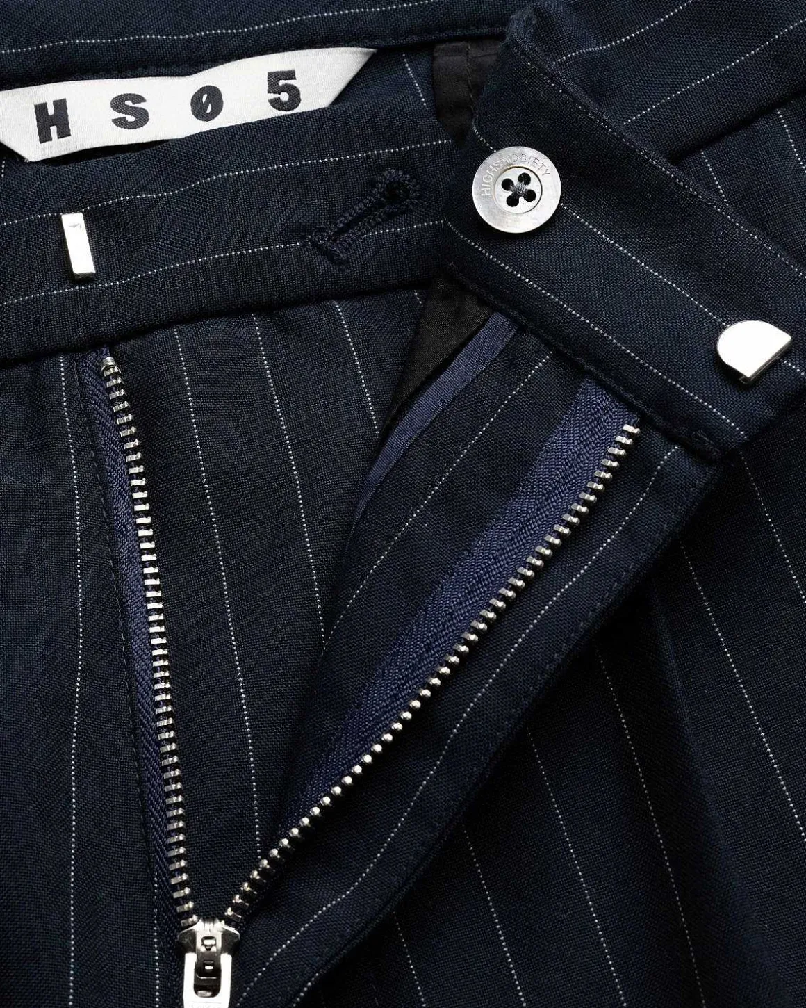 Tropical Suiting Bukser Navy Stribet