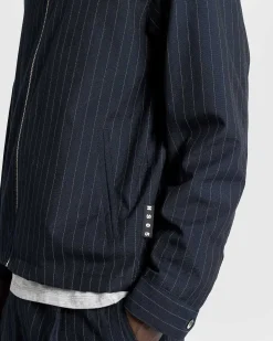 Tropical Suiting Jakke Stripes Navy