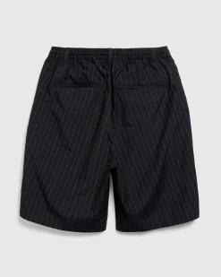 Tropical Suiting Shorts Stripes Navy