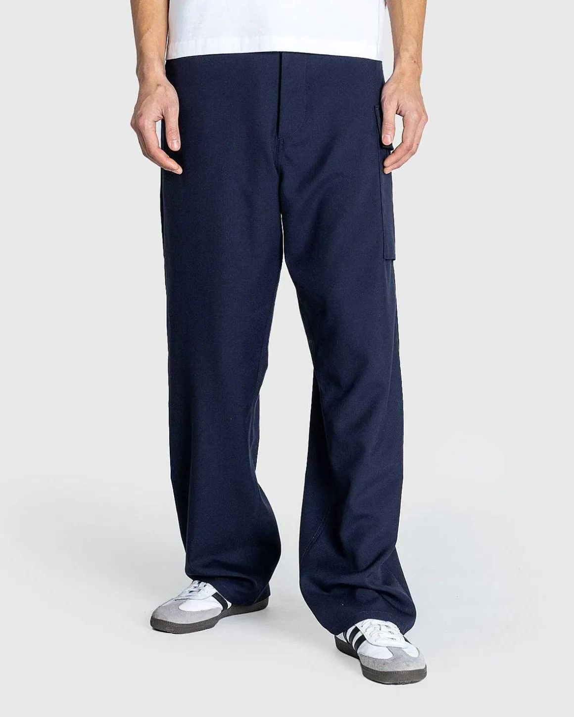 Tropical Wool Bukser Bla/Sort