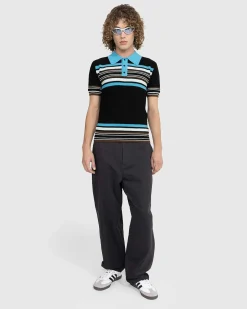 Tropiques Polo Sort/Gron/Gul