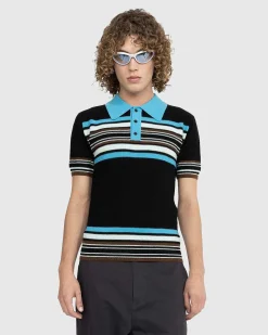 Tropiques Polo Sort/Gron/Gul