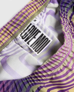 Trykt Morphing Stripes Badedragt Shorty Green