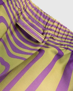 Trykt Morphing Stripes Badedragt Shorty Green