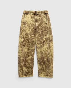 Twisted Belted Pants Denim Acid Snow Bronze