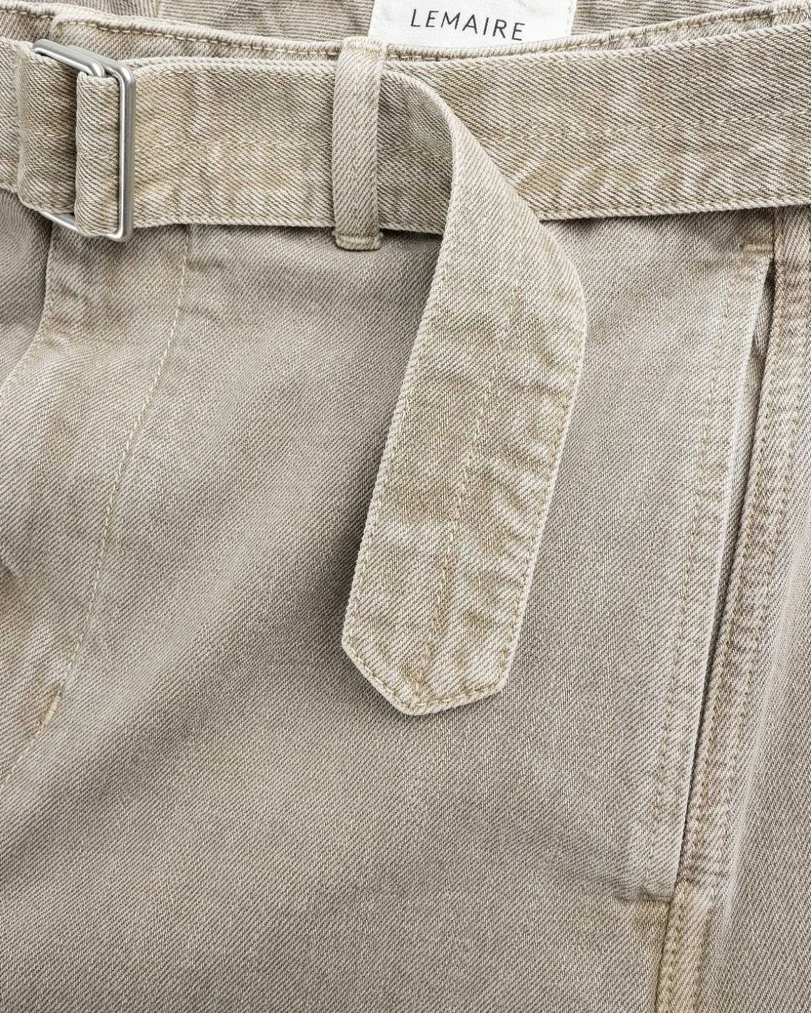 Twisted Short Denim Snow Beige