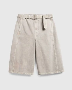 Twisted Short Denim Snow Beige