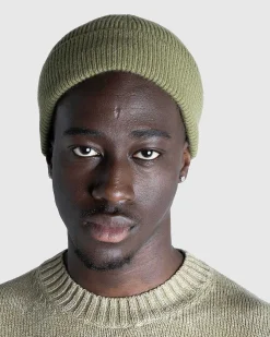 Uld Cashmere Beanie Olivengron