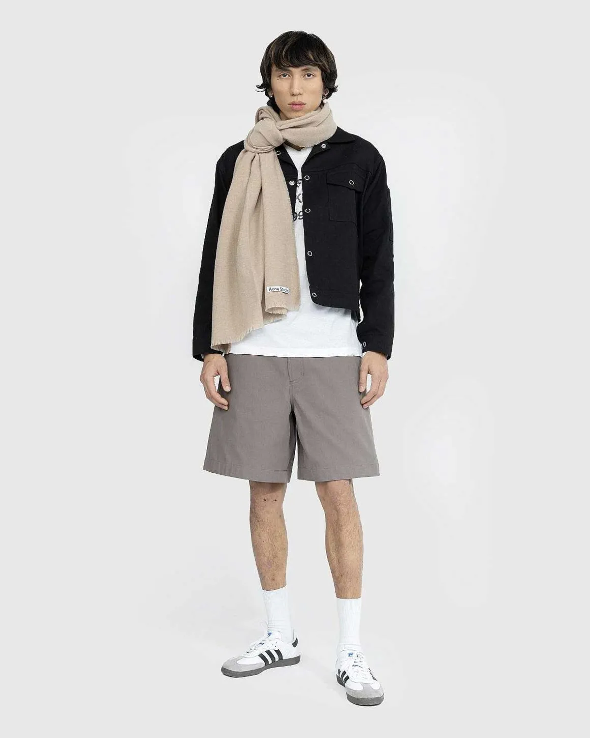 Uld Frynse Torklaede Oversized Havregryn Melange