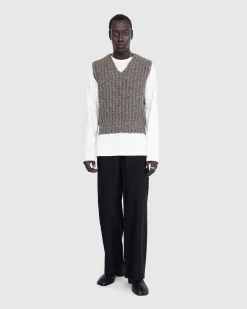 Uld Gilet Medium Brun