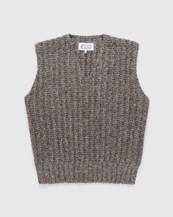 Uld Gilet Medium Brun