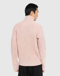 Uld Rullekrave Pink