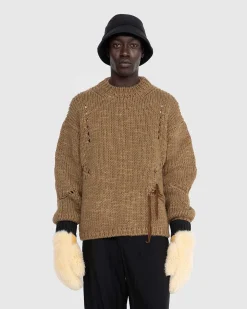 Uldstrik Polo Lysebrun