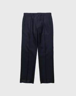 Uld Twill Bukser Navy