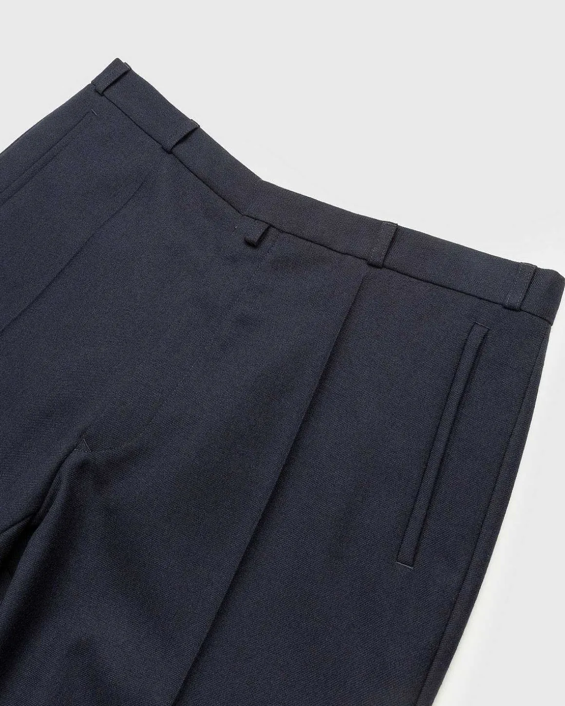 Uld Twill Bukser Navy