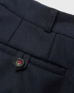 Uld Twill Bukser Navy