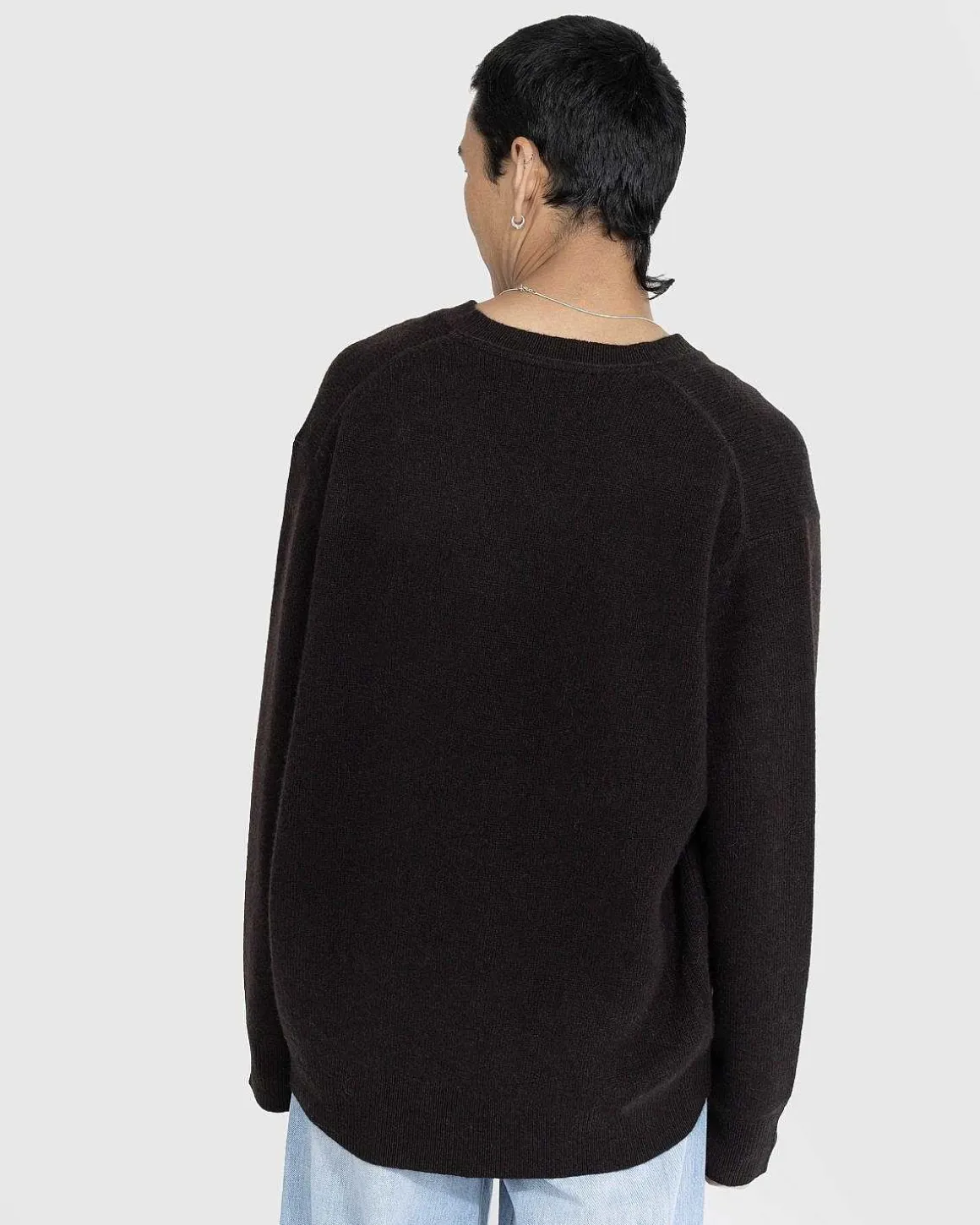 Uld V-Hals Sweater Brun