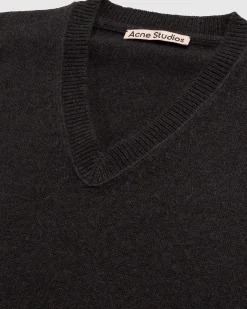 Uld V-Hals Sweater Brun