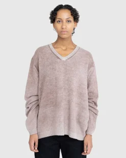 Uld V-Hals Sweater Brun