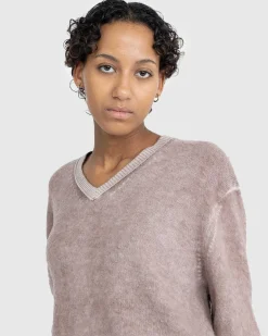 Uld V-Hals Sweater Brun