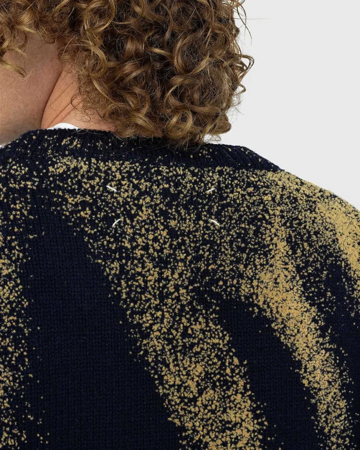 Uld V-Hals Sweater Navy